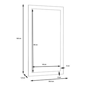 Miroir Egan Imitation chêne noir