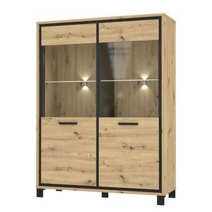 Vetrina e credenza Egan I Effetto rovere / Effetto rovere nero