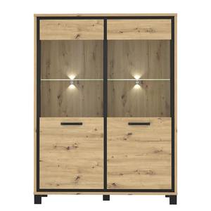 Vetrina e credenza Egan I Effetto rovere / Effetto rovere nero