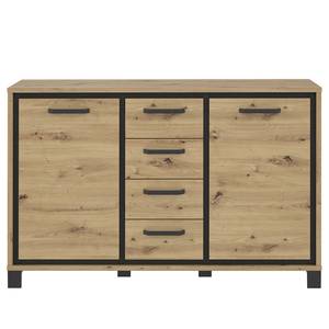 Sideboard Egan III Eiche Artisan Dekor / Eiche Schwarz Dekor