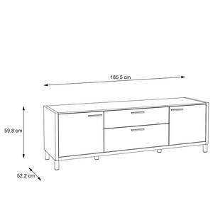 Mobile TV Boyd I Bianco / Effetto rovere