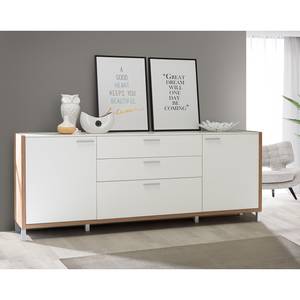 Dressoir Boyd II wit/eikenhouten look