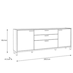 Dressoir Boyd II wit/eikenhouten look