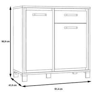 Kast Egan II Artisan eikenhouten look/zwarte eikenhouten look