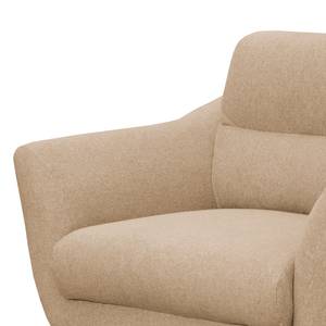 Fauteuil Lucinda geweven stof - Geweven stof Hanabi: Beige - Zwart