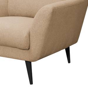 Fauteuil Lucinda geweven stof - Geweven stof Hanabi: Beige - Zwart