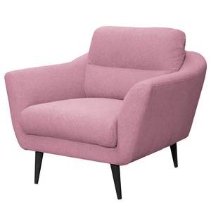 Fauteuil Lucinda geweven stof - Geweven stof Hanabi: Mauve - Zwart