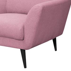 Fauteuil Lucinda geweven stof - Geweven stof Hanabi: Mauve - Zwart