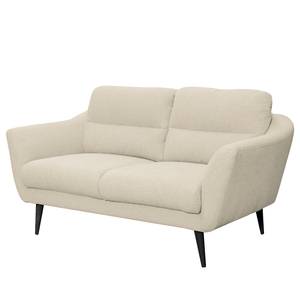 Sofa Lucinda I (2-Sitzer) Webstoff Hanabi: Creme - Schwarz