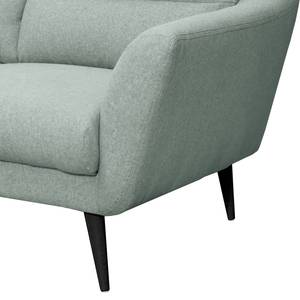 Sofa Lucinda I (2-Sitzer) Webstoff Hanabi: Grau - Schwarz