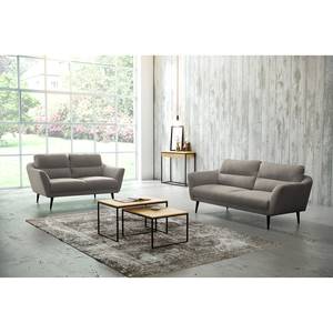 Sofa Lucinda I (2,5-Sitzer) Webstoff - Webstoff Hanabi: Grau - Schwarz