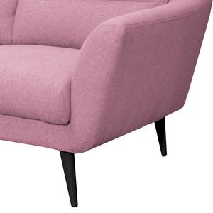 Sofa Lucinda I (3-Sitzer) Webstoff - Webstoff Hanabi: Mauve - Schwarz