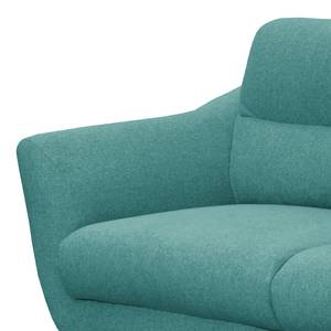 Sofa Lucinda I (3-Sitzer) Webstoff - Webstoff Hanabi: Türkis - Schwarz