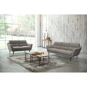 Sofa Lucinda I (3-Sitzer) Webstoff - Webstoff Hanabi: Grau - Schwarz