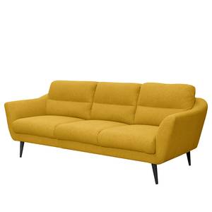 Sofa Lucinda I (3-Sitzer) Webstoff - Webstoff Hanabi: Gelb - Schwarz