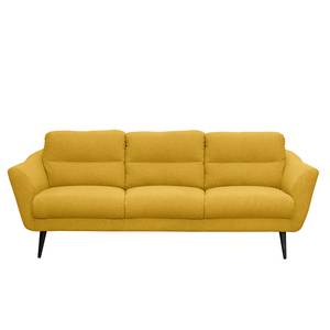 Sofa Lucinda I (3-Sitzer) Webstoff - Webstoff Hanabi: Gelb - Schwarz