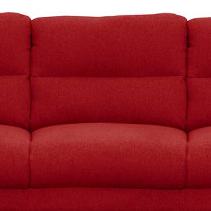 Sofa Lucinda I (3-Sitzer) Webstoff - Webstoff Hanabi: Rot - Schwarz