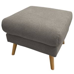 Gestoffeerde hocker Lucinda geweven stof - Geweven stof Hanabi: Grijs - Beige