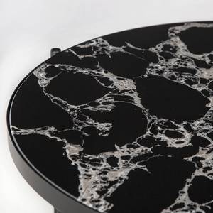Table basse Abee Imitation marbre noir / Noir