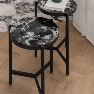 Tavolino Abee I (2) Effetto marmo nero / Nero