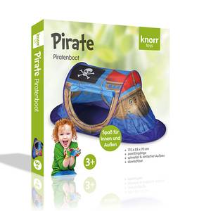 Tenda per bambini Pirate Boat Blu - Materiale sintetico - Tessile - 175 x 85 x 70 cm