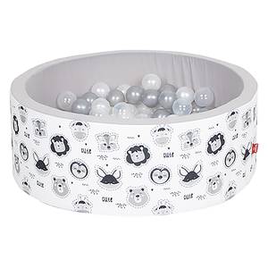 Piscina con palline Cute Animals Bianco - Altro - Tessile - 90 x 30 x 90 cm