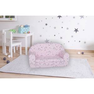 Canapé pour enfant Rainbow Unicorn Rose foncé - Autres - Textile - 77 x 42 x 34 cm