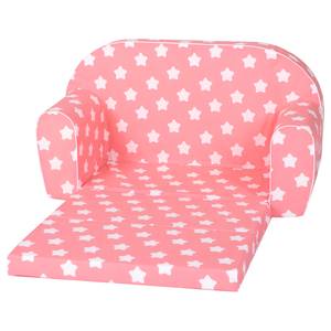 Kindersofa White Stars Pink - Andere - Textil - 77 x 42 x 34 cm