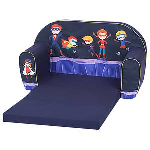 Kindersofa Heroes Blau - Andere - Textil - 77 x 42 x 34 cm