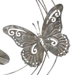 Wandobjekt Schmetterlinge Varas Eisen - Grau