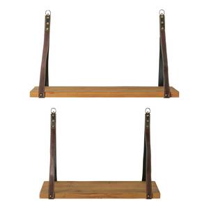 Étagère murale Kimba (lot de 2) Sapin massif - Marron