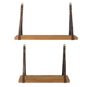 Étagère murale Kimba (lot de 2) Sapin massif - Marron