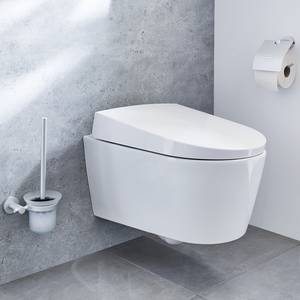 Wc-borstelhouder Apollo aluminium/glas - melkglas