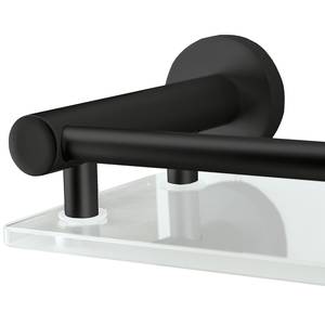 Étagère de douche Apollo Nero Aluminium / Verre - Noir / Verre dépoli