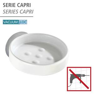 Porte-savon Capri Zinc moulé sous pression / Céramique - Blanc