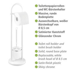 Stand WC-Garnitur Siena Edelstahl / Polypropylen - Weiß