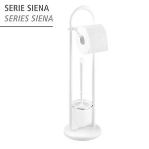 Stand WC-Garnitur Siena Edelstahl / Polypropylen - Weiß
