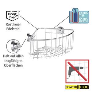Power-Loc Eckablage Bovino Edelstahl / ABS - Silber