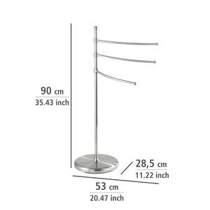 Porte-serviettes sur pied Adiamo II Acier inoxydable - Argenté