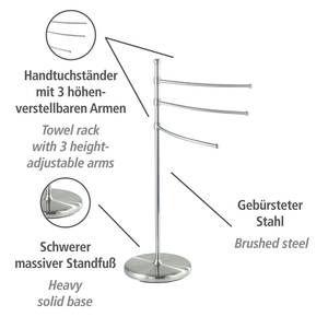 Handtuchständer Adiamo II Stahl - Silber