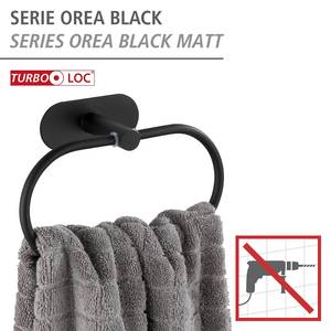 Anneau porte-serviette Orea Acier inoxydable - Noir - Noir