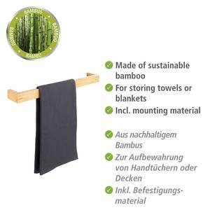 Porte-serviettes Bambusa Bambou - Naturel - Largeur : 60 cm