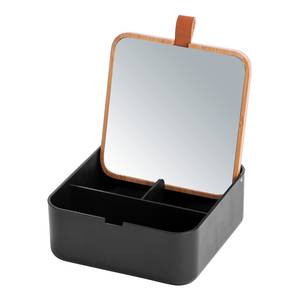 Rangement avec miroir Bovisa Acier inoxydable / ABS - Noir