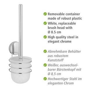 Wc-set Osimo Plus roestvrij staal/polyetheen - chroomkleurig