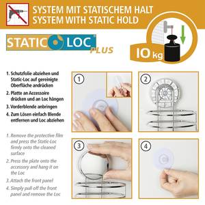 Wc-set Osimo Plus roestvrij staal/polyetheen - chroomkleurig