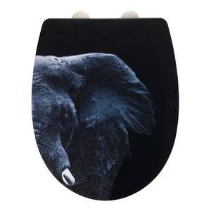 Wc-bril Elephant roestvrij staal/thermoplast - zwart