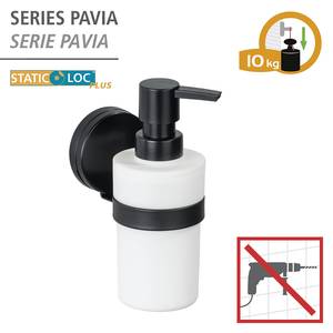 Distributeur de savon Static-Loc Pavia Acier inoxydable / ABS - Noir