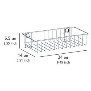 Vacuum-Loc Wandablage Classic Stahl / Polypropylen - Silber