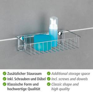 Vacuum-Loc wandplank Classic roestvrij staal/polypropeen - zilverkleurig