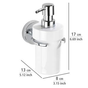 Distributeur de savon Capri Zinc moulé sous pression / Céramique - Blanc
